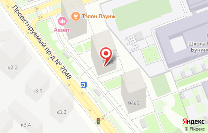 Мини-сад Yes! на улице Александры Монаховой в Коммунарке на карте