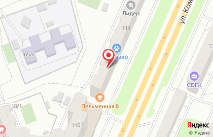 Стоматология Радуга на улице Комарова на карте