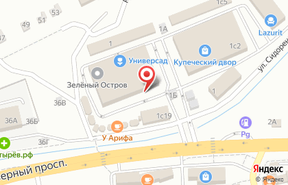 Мебельный салон LAZURIT на улице Сидоренко на карте