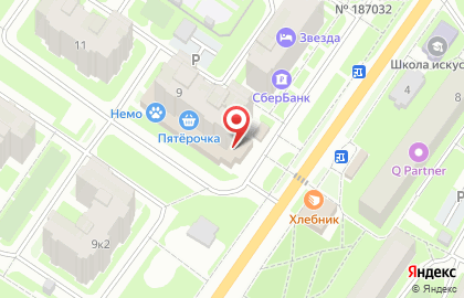 Супермаркет Пятёрочка на улице Тельмана, 9 на карте