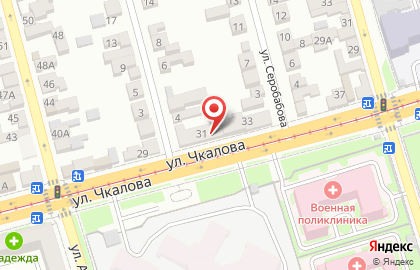 Продуктовый магазин на улице Чкалова на карте