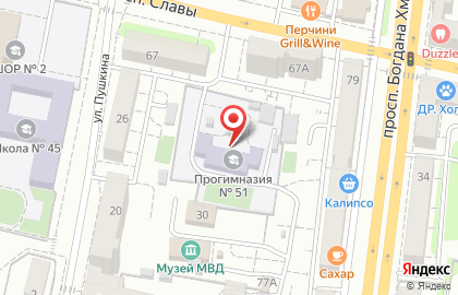 Прогимназия №51 в Белгороде на карте