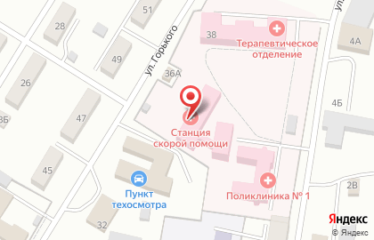 Скорая медицинская помощь в Ленинск-Кузнецком на карте