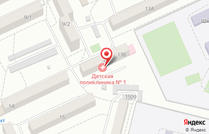 Детская поликлиника №1 в Омске на карте