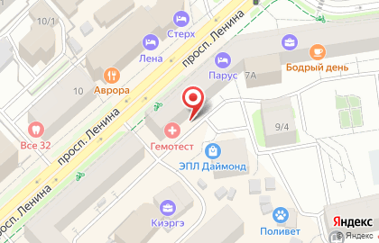 Дисплей групп на проспекте Ленина на карте