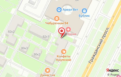 Продуктовый магазин в Санкт-Петербурге на карте