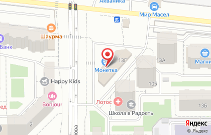 Магазин домашнего текстиля на Краснопольском проспекте на карте