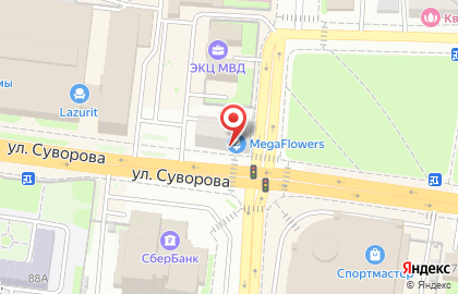 Служба доставки цветов Flor2u.ru в Железнодорожном районе на карте