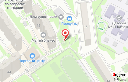 Продуктовый магазин на ул. Родионова, вл9Б на карте