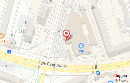 Банкомат Совкомбанк на улице Суворова, 51 на карте