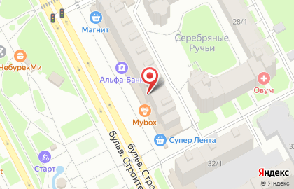Аптека Соната на бульваре Строителей на карте