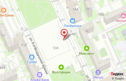 Магазин кондитерских изделий Сладости на улице 8-й Воздушной Армии на карте