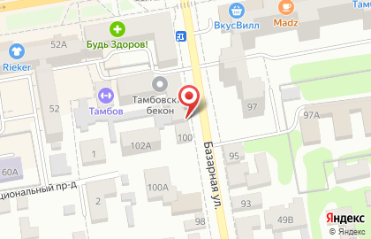 Оптика и медтовары на Базарной улице на карте
