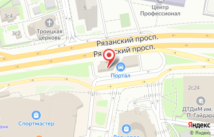 Сеть автомоек, шиномонтажа и детейлинга LuckyCar на Рязанском проспекте на карте