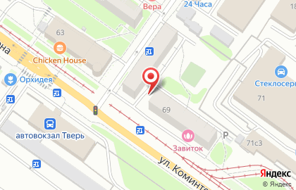 Салон-парикмахерская Эталон на улице Коминтерна на карте