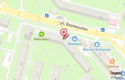 Салон Липецкоптика на улице Вермишева на карте