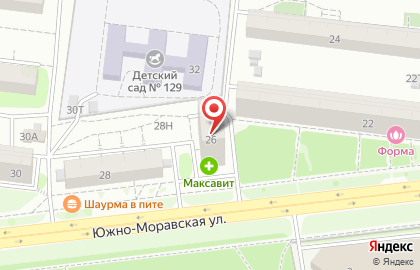 Фармакор на Южно-Моравской улице на карте