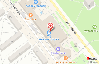 Магазин INTERSPORT в Советском районе на карте