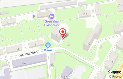 Продовольственный магазин 24 часа на улице Чкалова на карте