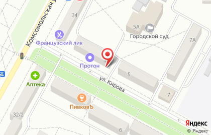 Продовольственный магазин Социальный на улице Кирова, 3 на карте