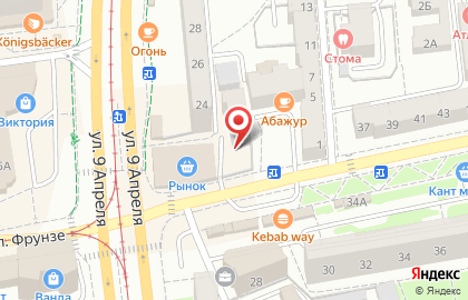 Кафе Абажур в Калининграде на карте