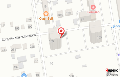 Магазин продуктов на улице Богдана Хмельницкого на карте
