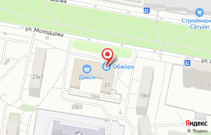 Столовая Обжора на улице Молодцова на карте