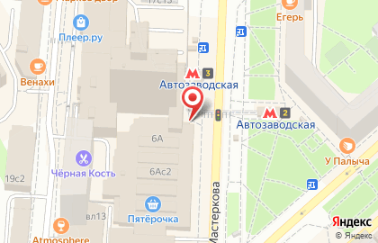 Магазин швейной фурнитуры и товаров для рукоделия Иголочка на метро Автозаводская на карте