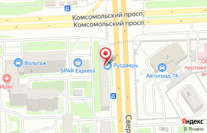 Магазин дверей Русдверь на Свердловском проспекте на карте