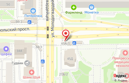 Розничная сеть по продаже хлебобулочных изделий Мэри на Комсомольском проспекте на карте