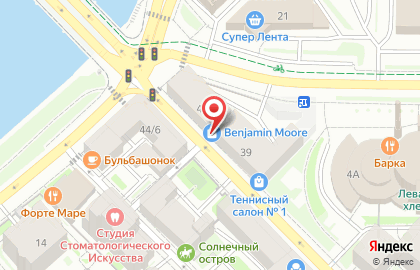 Салон красок и малярных инструментов Benjamin Moore на Большой Зелениной улице на карте