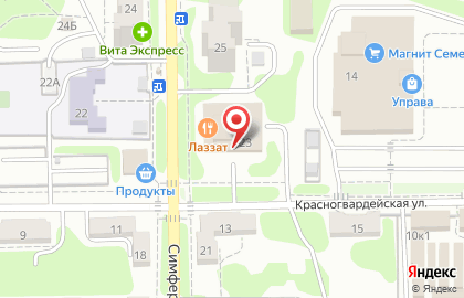 Студия фитнеса и танца Личный тренер на Симферопольской улице на карте
