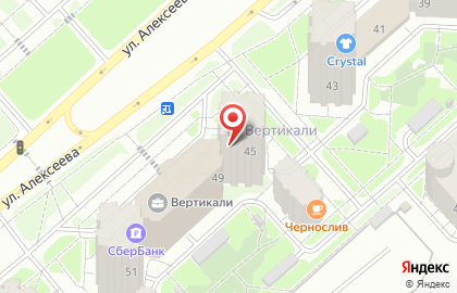 Компания Экспресс-типография по изготовлению баннеров, листовок и сувенирной продукции на улице Алексеева на карте