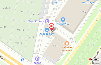 Автотехцентр Автовосток на Ташкентской улице на карте