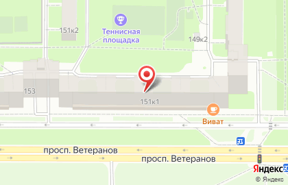 Вертикаль на проспекте Ветеранов на карте