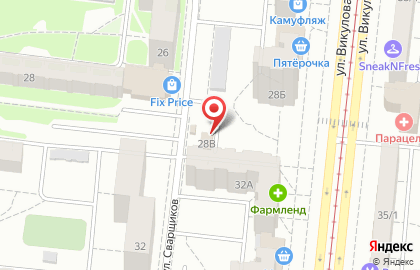 Супермаркет Фасоль на улице Викулова на карте