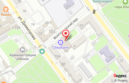 Банкомат Среднерусский банк Сбербанка России на Волгоградском проспекте на карте