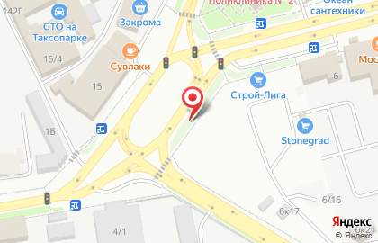 Рекламный щит 3х6м. на Старомарьевском шоссе на карте