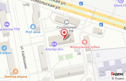 Круиз на улице Карбышева на карте