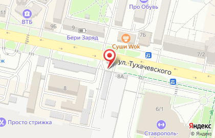 Кореец на улице Тухачевского на карте