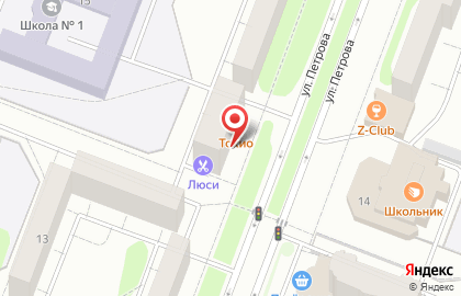Салон Оптика плюс на улице Петрова на карте