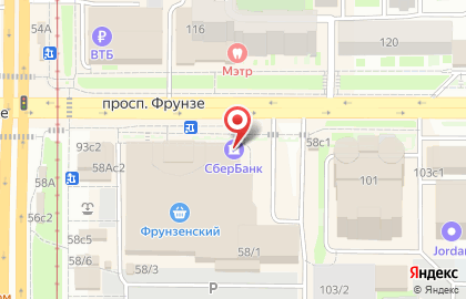 СберБанк на Комсомольском проспекте на карте