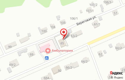 Продуктовый магазин на Центральной улице на карте