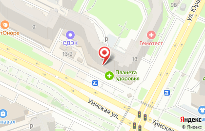 Алгоритм на Уинской улице на карте