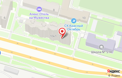 Центр натяжных потолков на проспекте Непокорённых на карте