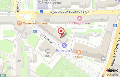 Барбершоп BarbarossA Smolensk на улице Глинки на карте