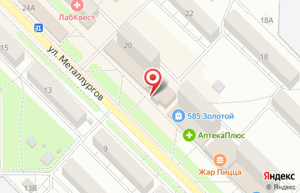 Салон мобильной связи и электроники Связной на улице Металлургов на карте