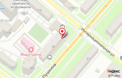 Страховая компания Ренессанс Страхование на улице Пушкина на карте