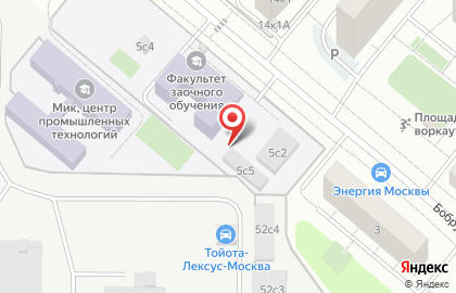 Московский университет МВД РФ на Бобруйской улице на карте