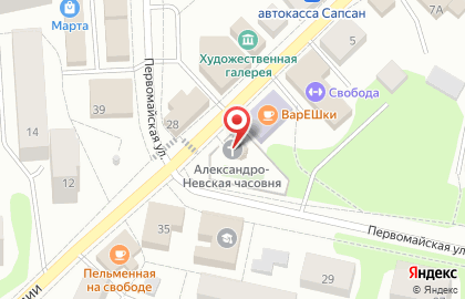 Часовня Александра Невского в Глазове на карте